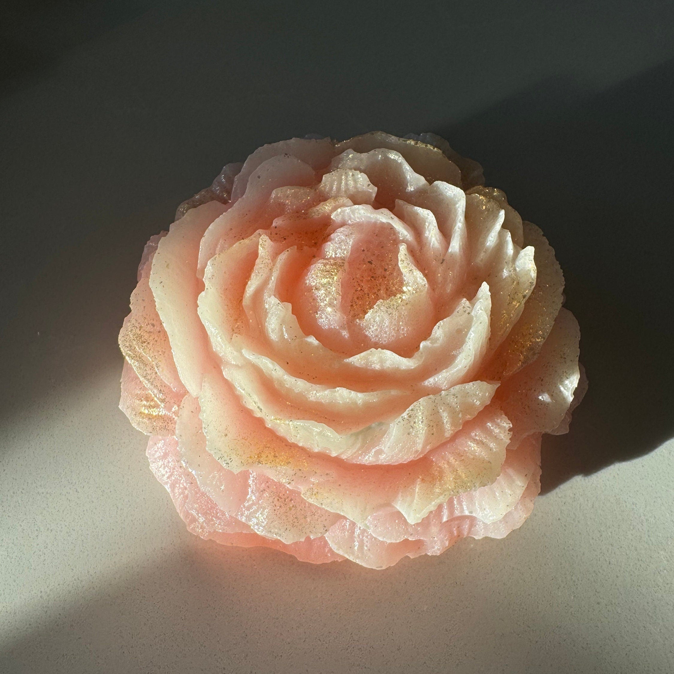 Crystal Candy Edible GEM Peony rose flower, Kohakutou Candy, Edible Crystal, ASMR viral TikTok candy, Vegan, Gluten-Free, Dairy- Free Candy