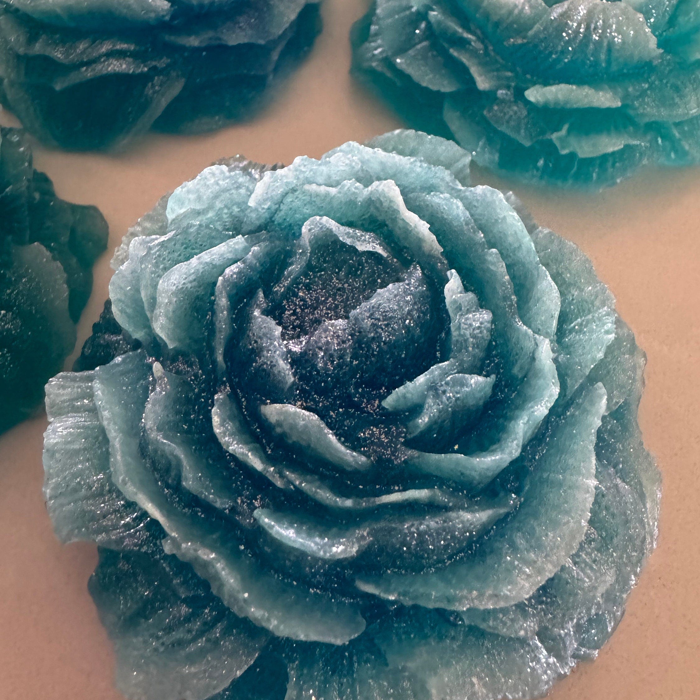 Crystal Candy Edible GEM Peony rose flower, Kohakutou Candy, Edible Crystal, ASMR viral TikTok candy, Vegan, Gluten-Free, Dairy- Free Candy