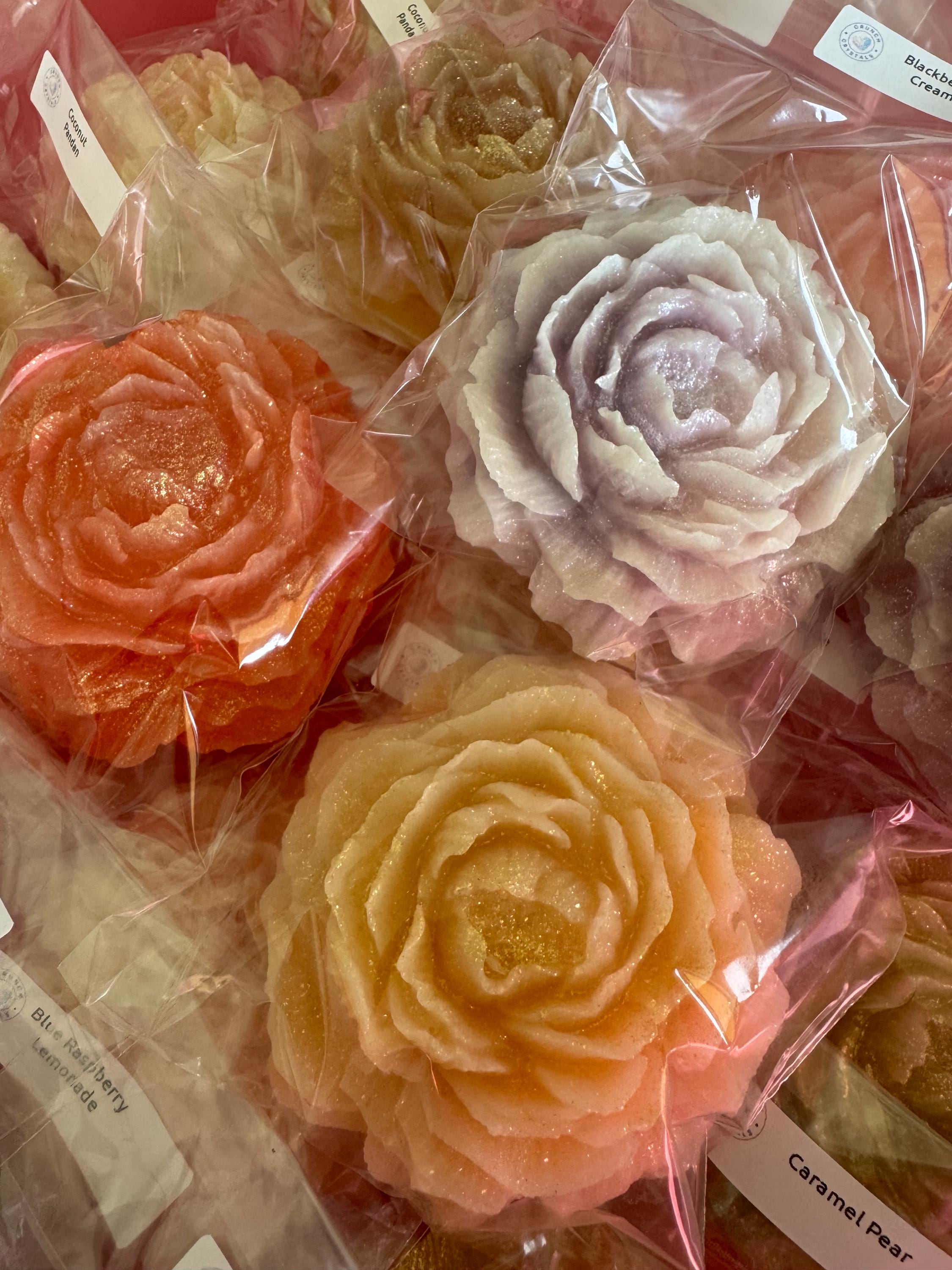 Crystal Candy Edible GEM Peony rose flower, Kohakutou Candy, Edible Crystal, ASMR viral TikTok candy, Vegan, Gluten-Free, Dairy- Free Candy